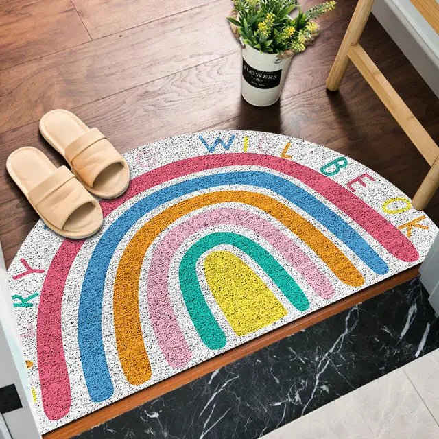 Tapis d'accueil avec impression arc-en-ciel et pastèque lumineuse