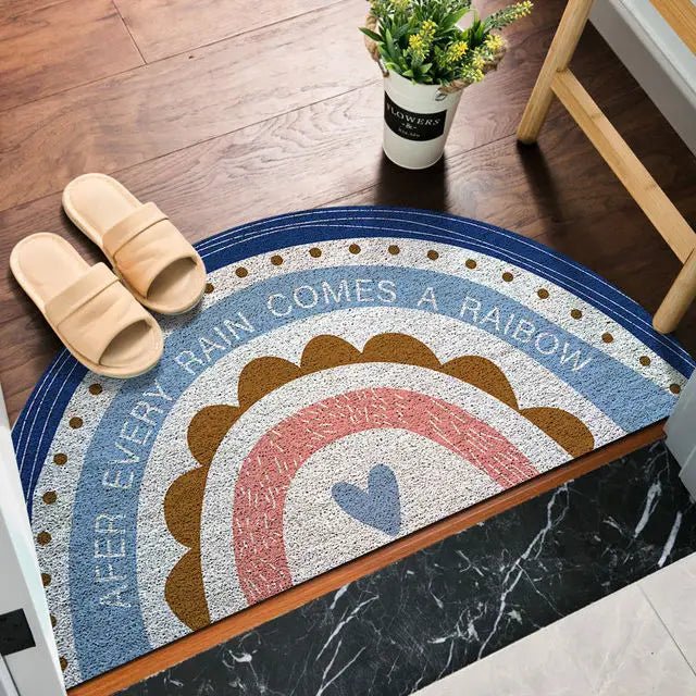 Tapis d'accueil avec impression arc-en-ciel et pastèque lumineuse