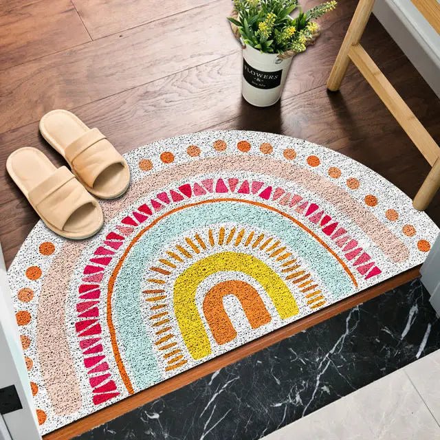 Tapis d'accueil avec impression arc-en-ciel et pastèque lumineuse