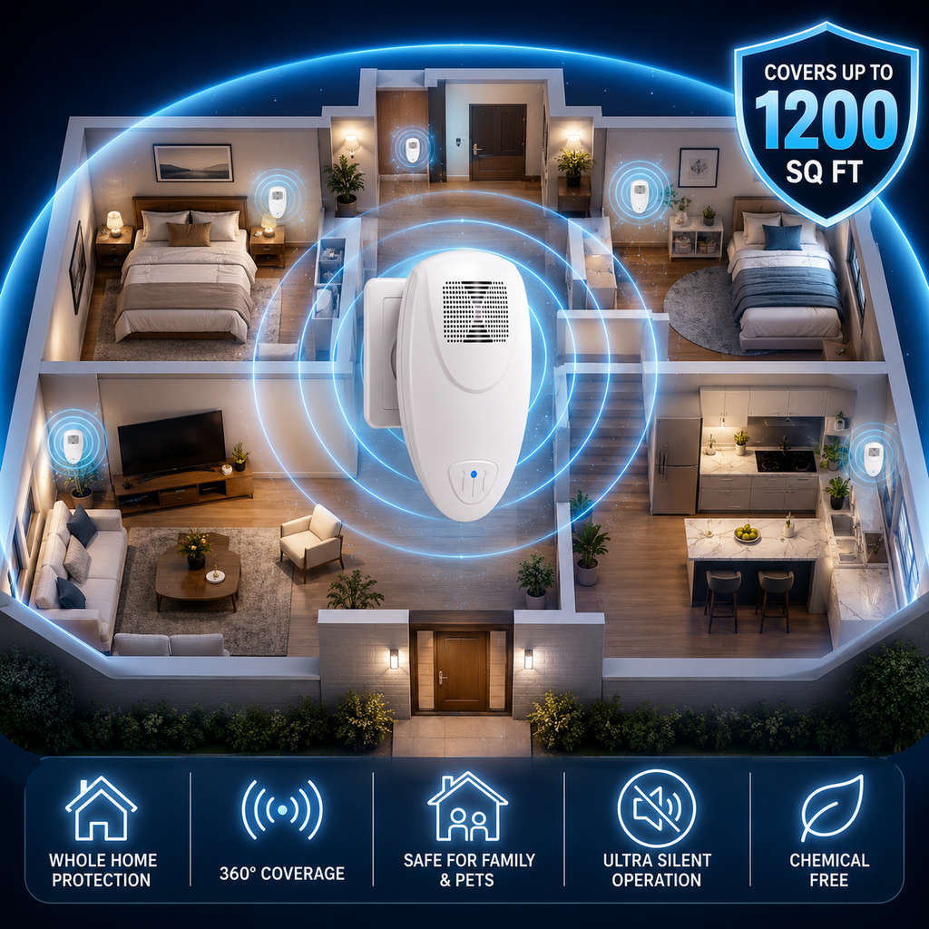 BUGBARRIER – Répulsif Ultrasonique contre les Punaises de Lit pour une Protection Sûre à Domicile