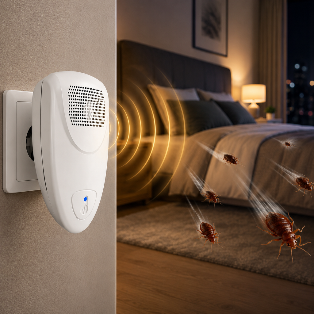 BUGBARRIER – Répulsif Ultrasonique contre les Punaises de Lit pour une Protection Sûre à Domicile