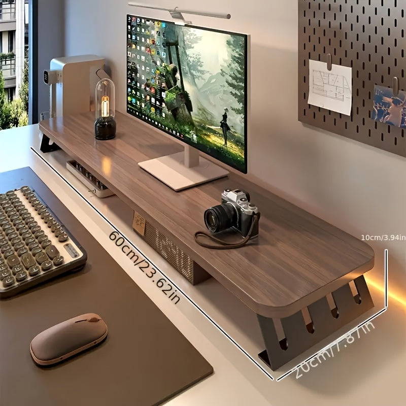 POSTUREPRO - Support d'écran en bois gain de place pour bureau à domicile et utilisation de portable