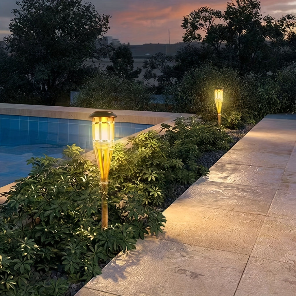 FLAMEGLOW – Lampes LED en Bambou Solaire pour une Ambiance Extérieure