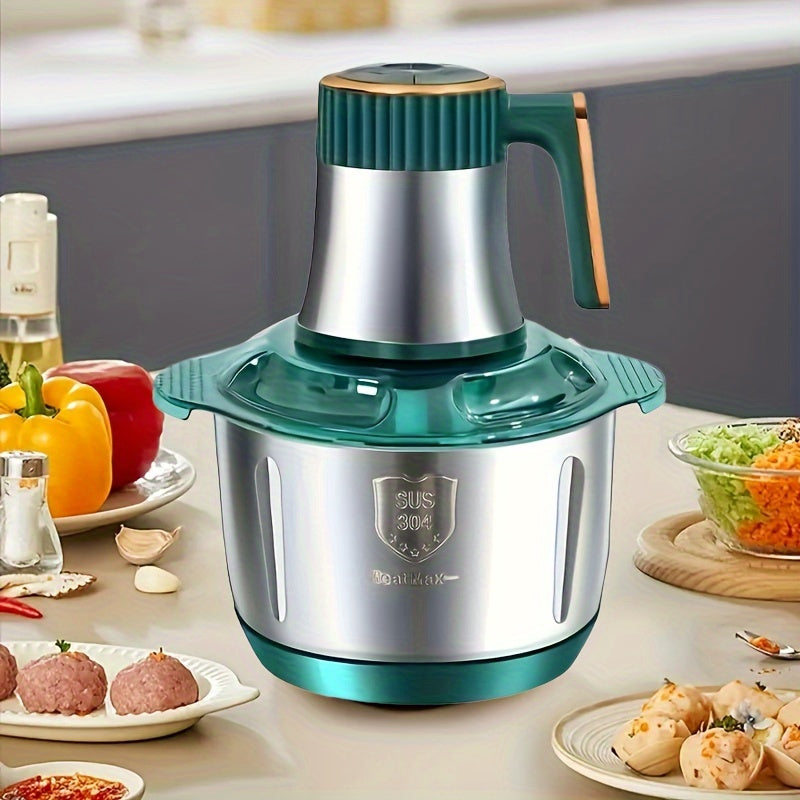 Hachoir à Viande et Coupe-Légumes en Acier Inoxydable Puissant – Robot de Cuisine Multifonction