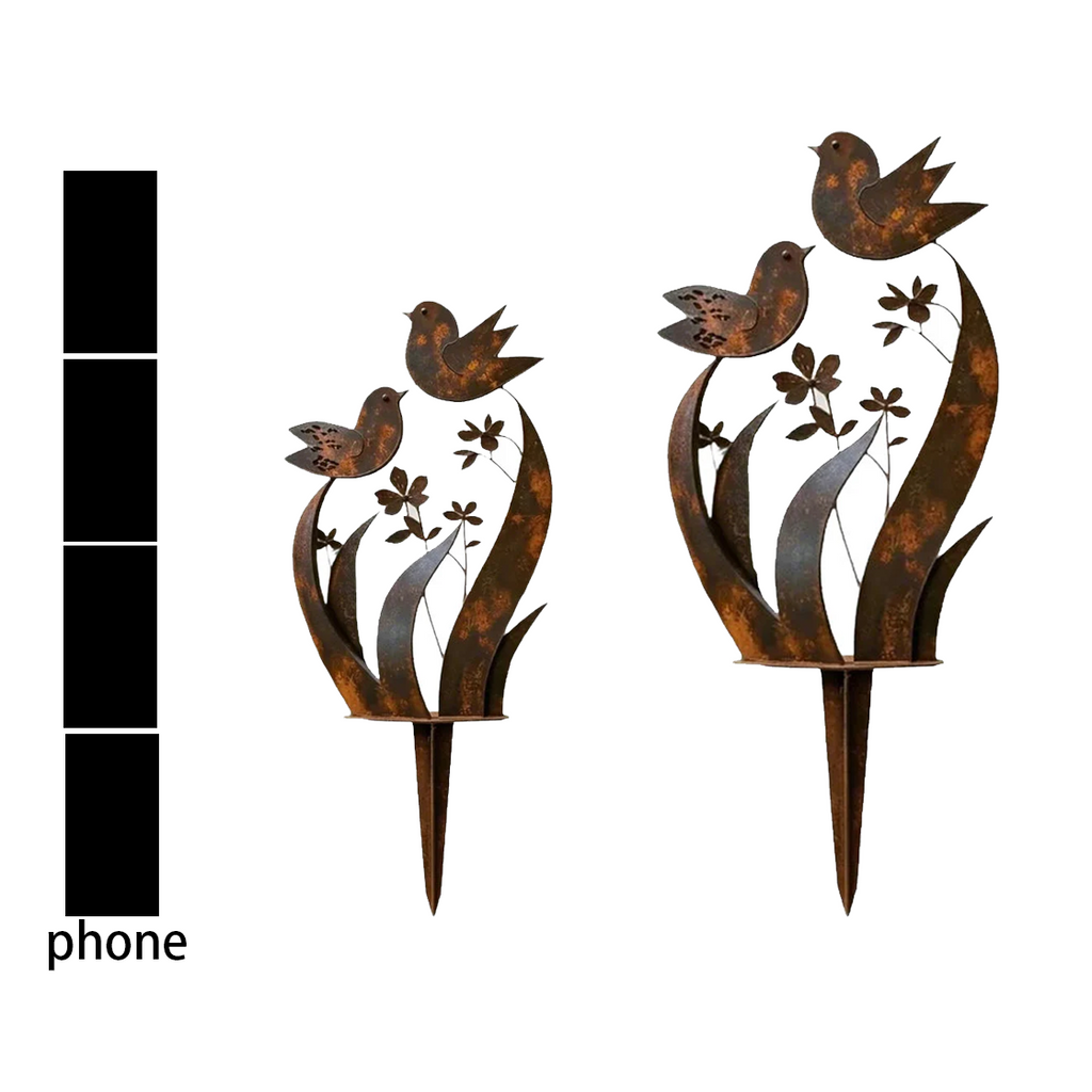 GardenCharm™ | Clôture de jardin décorative avec motifs d'oiseaux et de fleurs