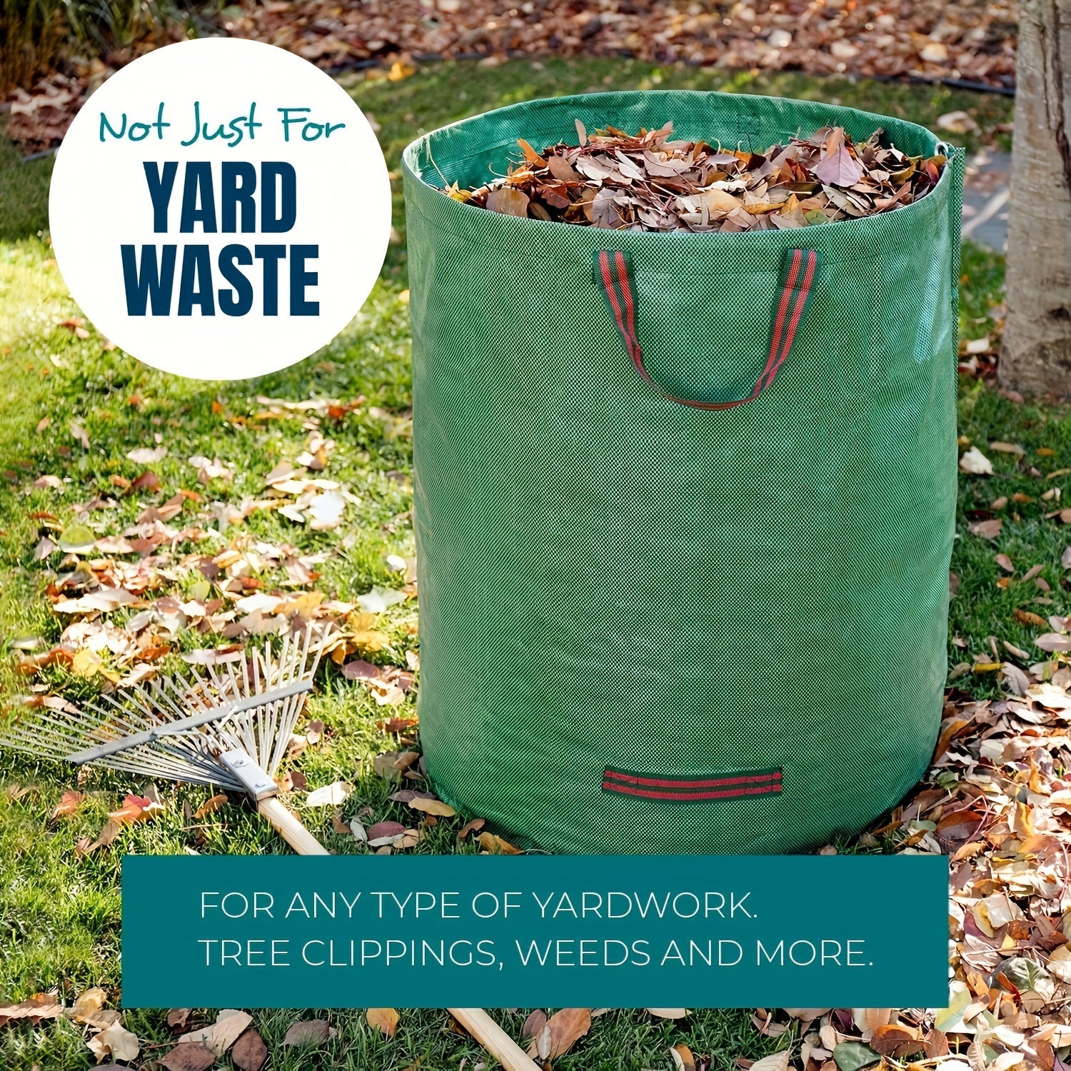 PUREBIN - Collection de Sacs à Déchets Polyvalents pour Jardin, Piscine et Utilisation à Domicile 125L/120L/60L/50L