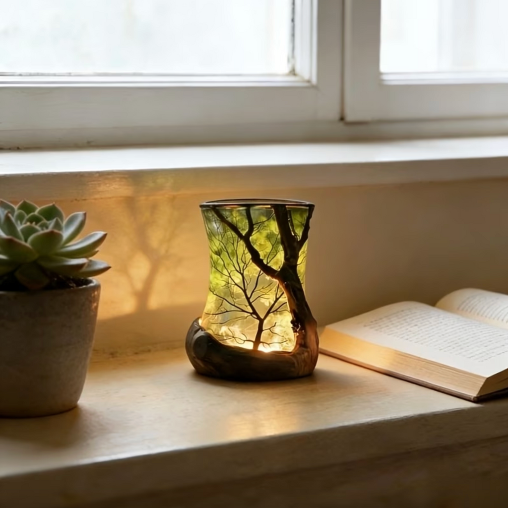WaldLicht™ | Lampe d'ambiance LED avec projection d'ombre d'arbre