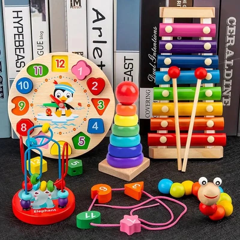 EDUQUEST Ensemble Montessori 5-en-1 – Apprentissage créatif pour les bébés à partir de 6 mois
