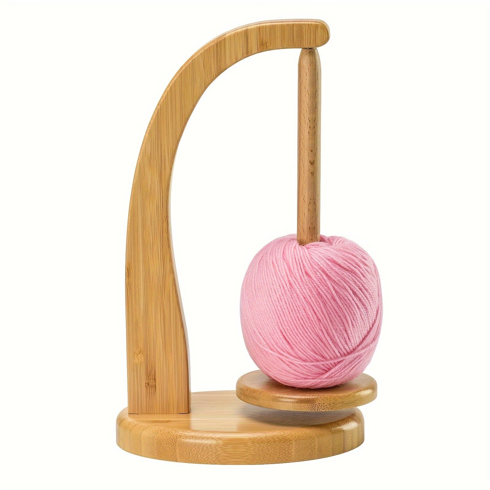 Porte-fil en Bambou – Rangement Pratique pour Projets de Tricot et de Crochet