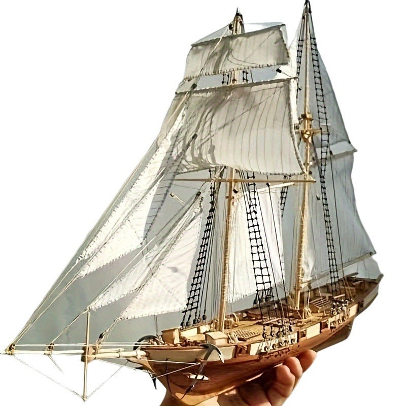Modèle de Voilier Classique en Bois – Puzzle 3D Detaillé pour Amateurs de Bateaux