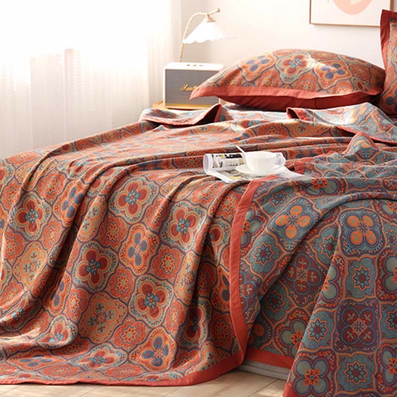 Couette réversible avec motif mandala