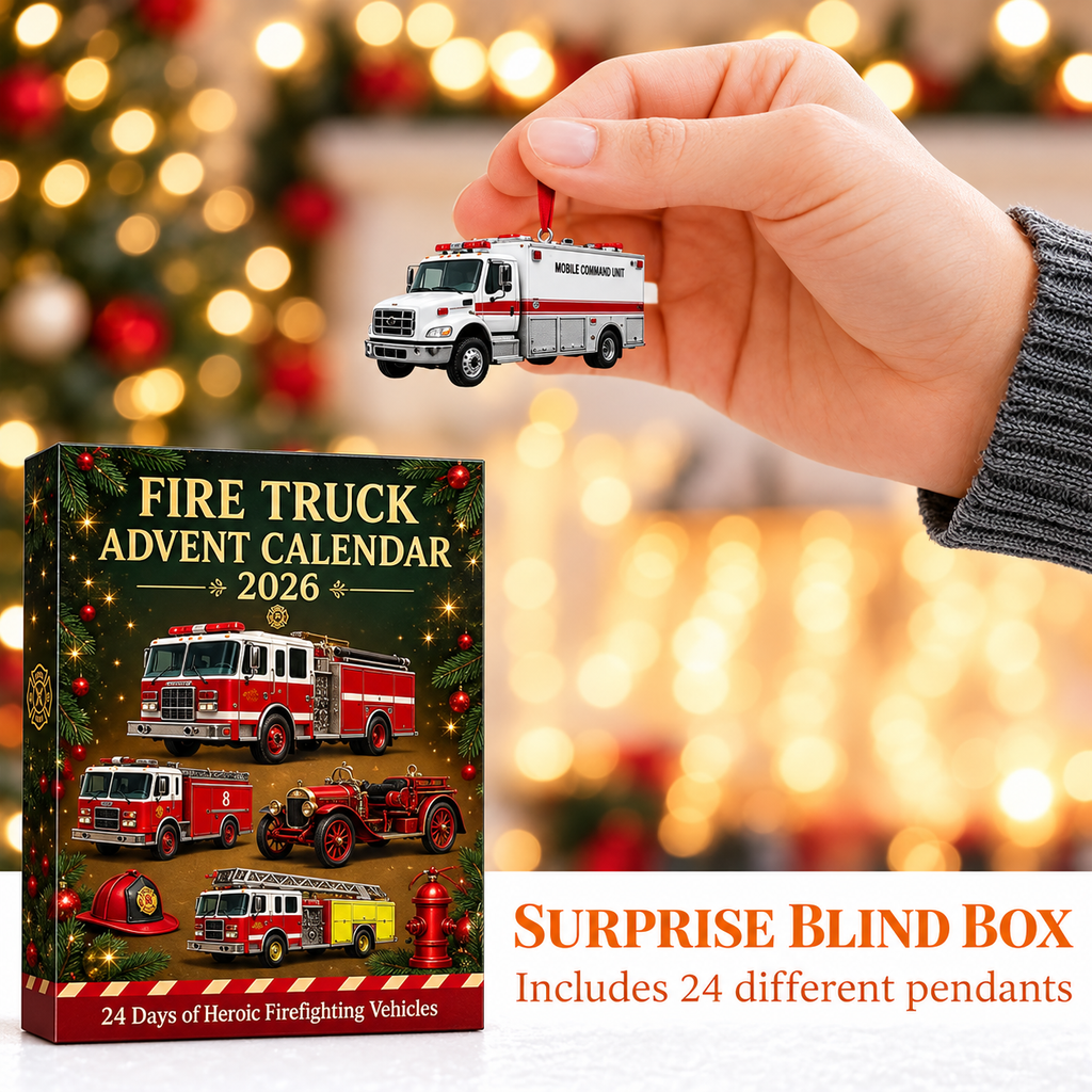 FIRESPARK 2026 – Calendrier de l'Avent de 24 jours avec des véhicules de pompiers pour enfants avec compte à rebours festif