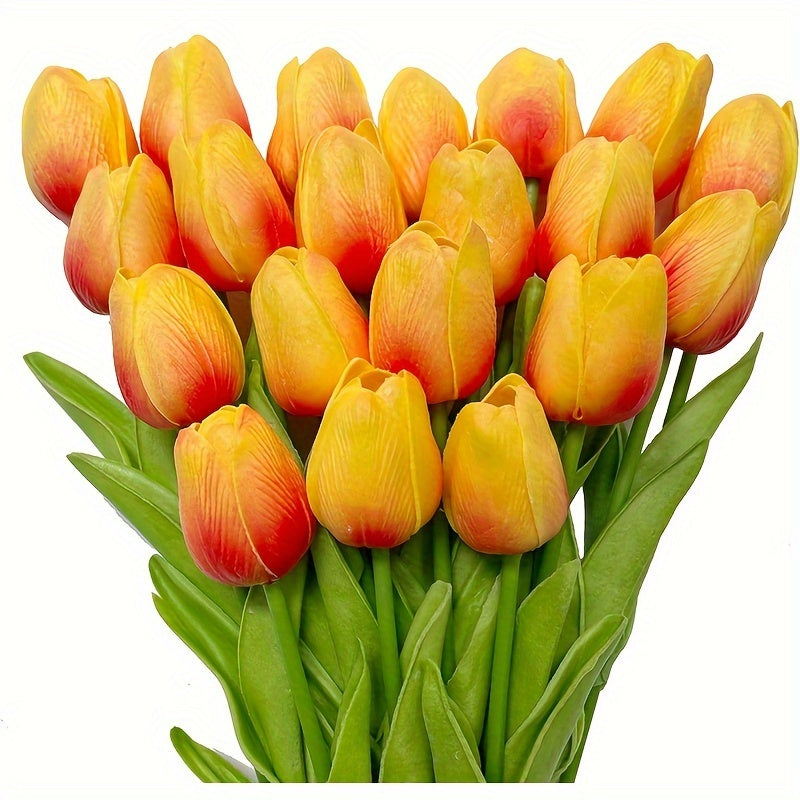 Ensemble de 15 Tulipes Artificielles Réalistes – Parfait pour les Mariages, Fêtes et Décoration Intérieure