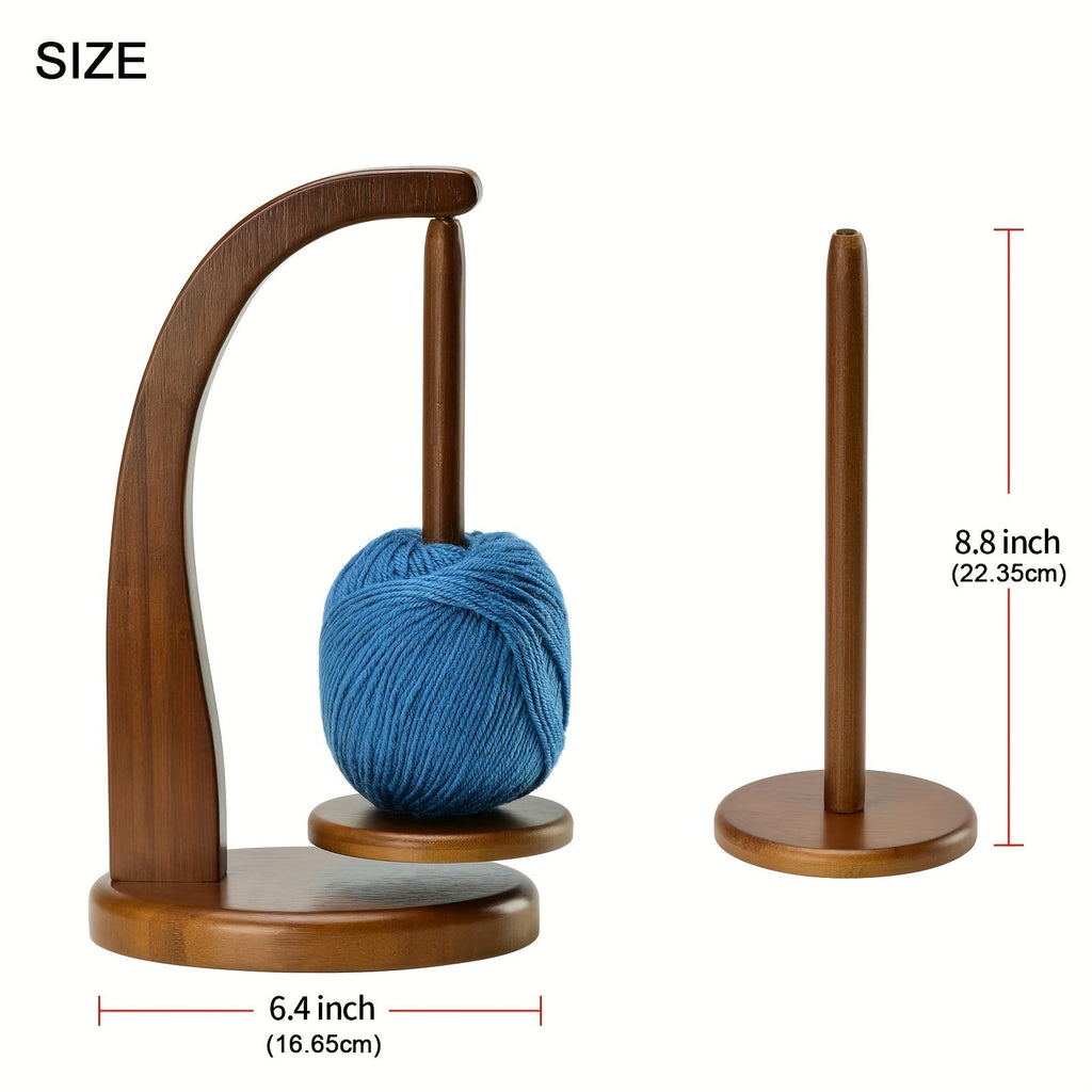 Porte-fil en Bambou – Rangement Pratique pour Projets de Tricot et de Crochet