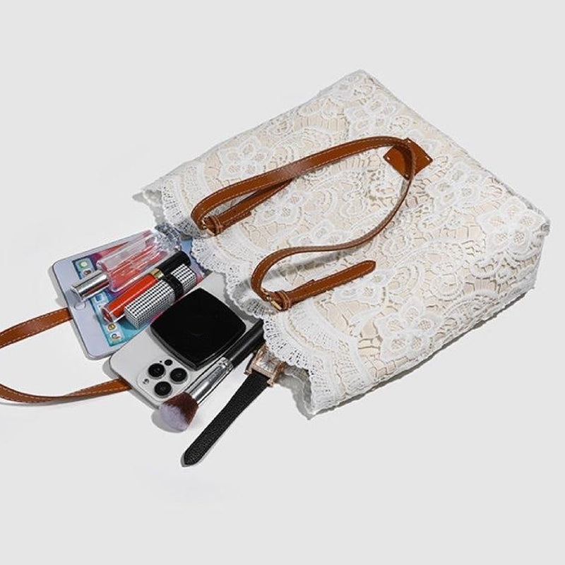 Amara™ | Grand Sac Tote en Dentelle au Style Vintage