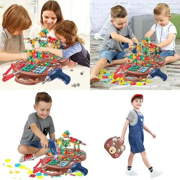 Jeu de construction éducatif avec perceuse incluse