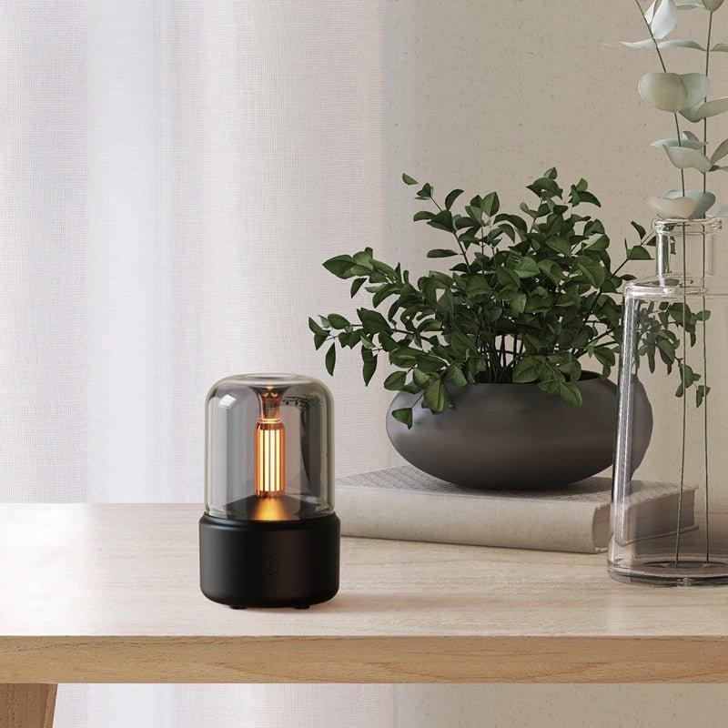 Diffuseur LED Moderne avec Flamme et Huiles Essentielles