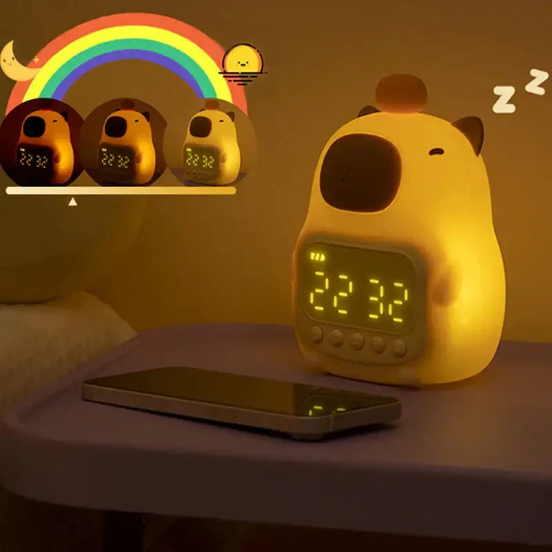 Réveil capybara avec écran LED