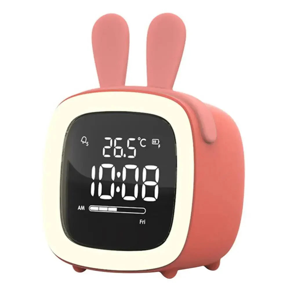 Réveil Cartoon Lapin | Design Lampe de Nuit LED | Horloge Digitale