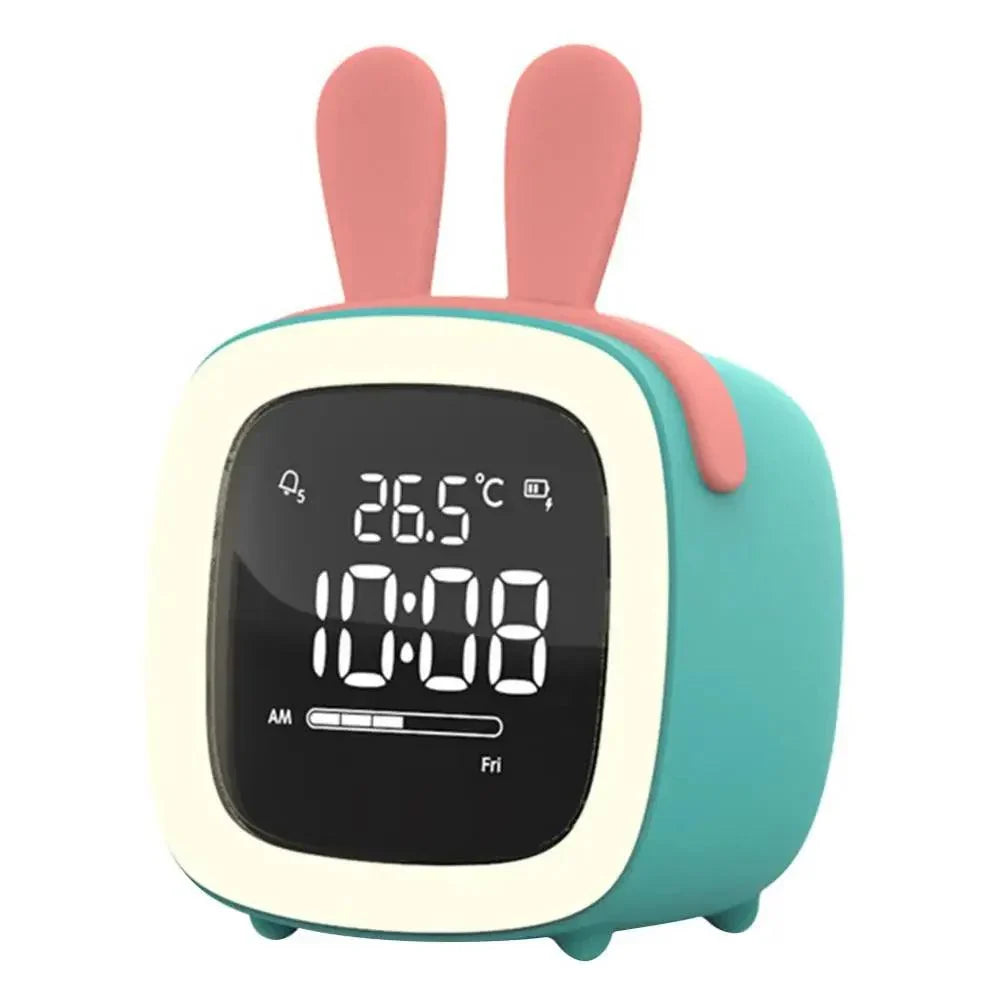 Réveil Cartoon Lapin | Design Lampe de Nuit LED | Horloge Digitale