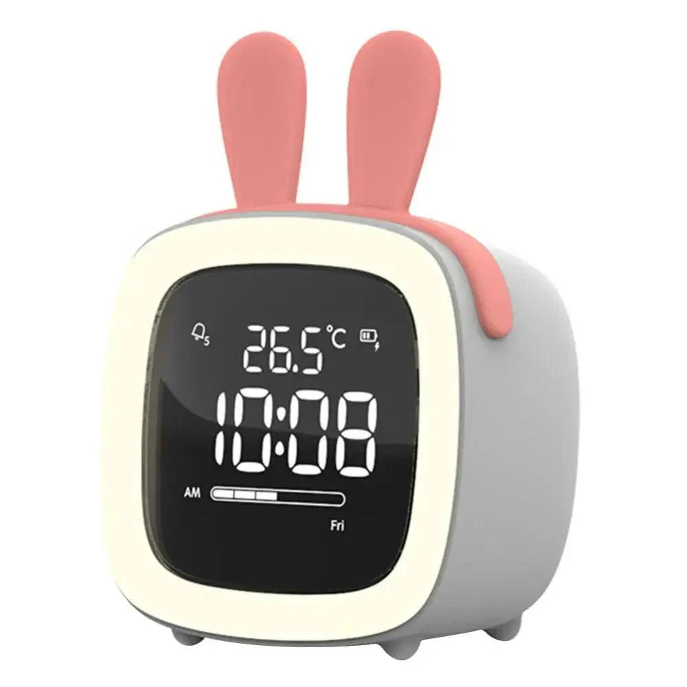 Réveil Cartoon Lapin | Design Lampe de Nuit LED | Horloge Digitale