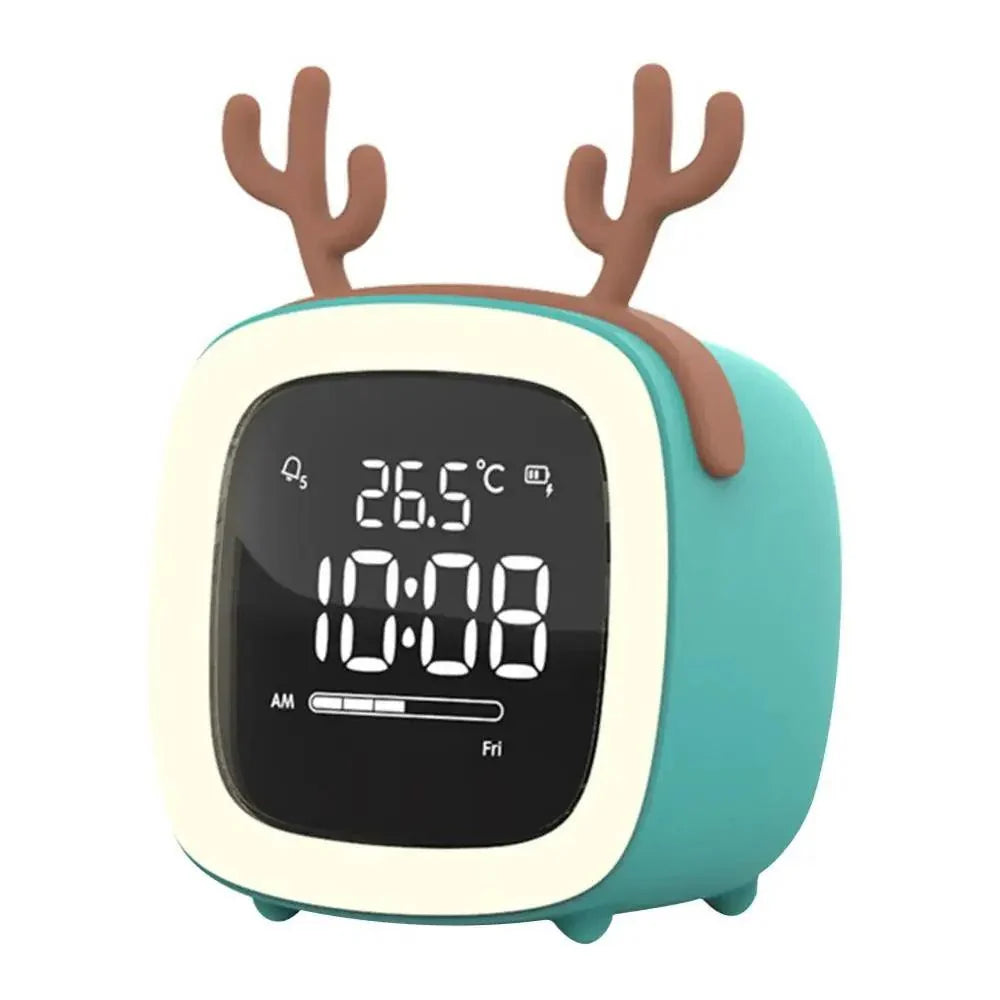 Réveil Cartoon Lapin | Design Lampe de Nuit LED | Horloge Digitale