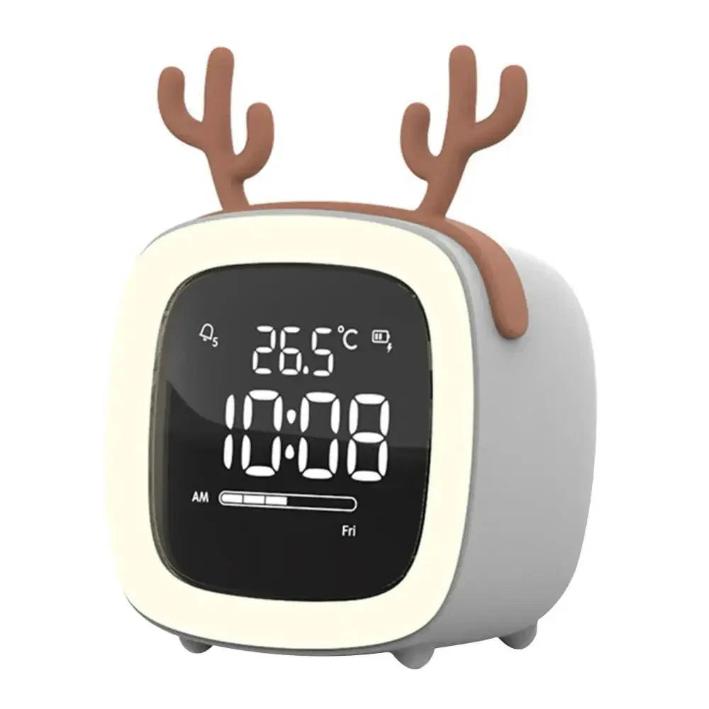 Réveil Cartoon Lapin | Design Lampe de Nuit LED | Horloge Digitale