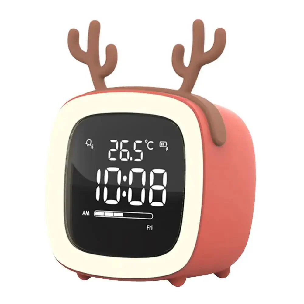 Réveil Cartoon Lapin | Design Lampe de Nuit LED | Horloge Digitale