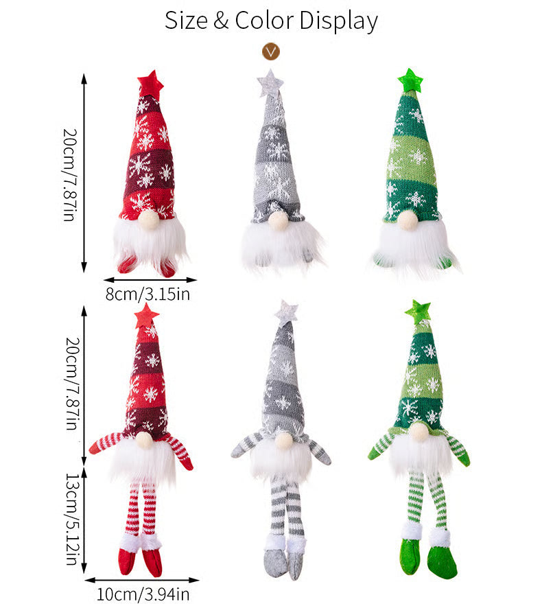Lutin de Noël avec lumière LED | Figurine décorative faite à la main | Design nordique