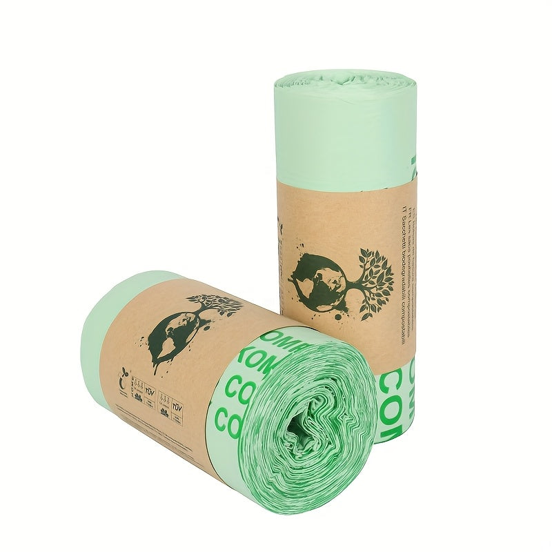 ECOBINZ - Sacs à déchets alimentaires compostables extra épais 6L/8L/10L/30L 3 Gallons, rouleau de 50/25 pièces