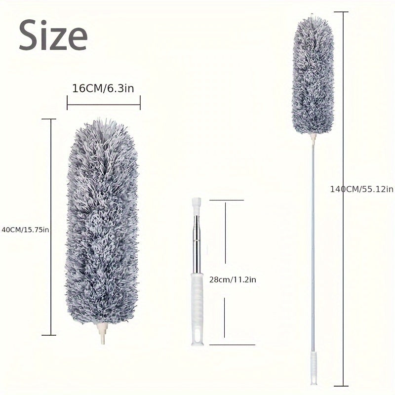 SKYDUSTER - Brosse de Nettoyage Flexible Télescopique pour Plafonds Élevés et Ventilateurs