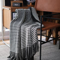 Couverture en tricot à motif en gros mailles, plaid décoratif