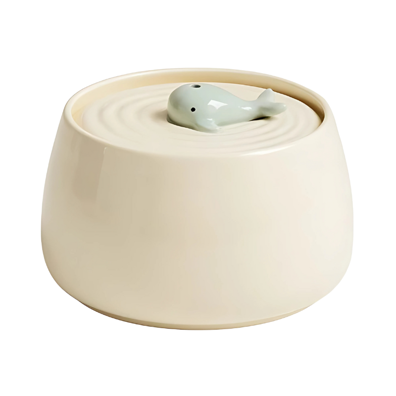 Bol en céramique pour animaux avec système de filtration silencieux