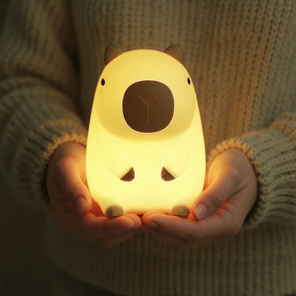 Veilleuse Capybara Luminosité Réglable Silicone