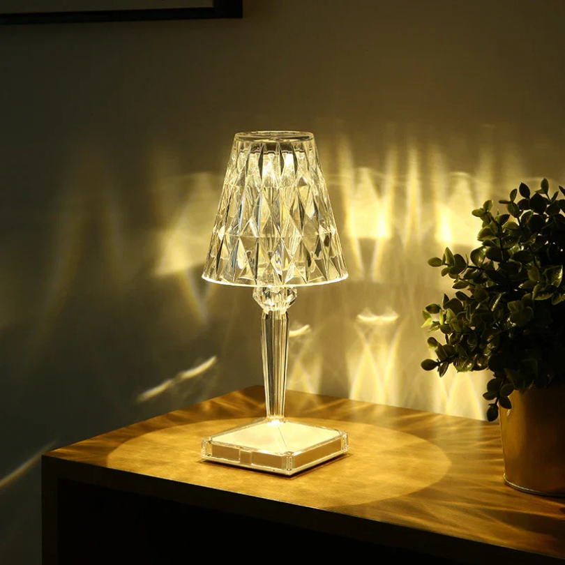 Lampe de Table Chic avec Design en Cristal - CrystalLuxe