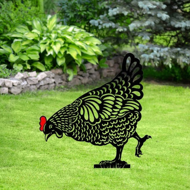 Décoration de jardin en poules - Ensemble de 5