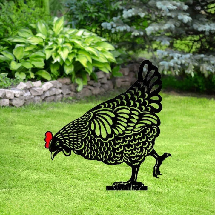 Décoration de jardin en poules - Ensemble de 5