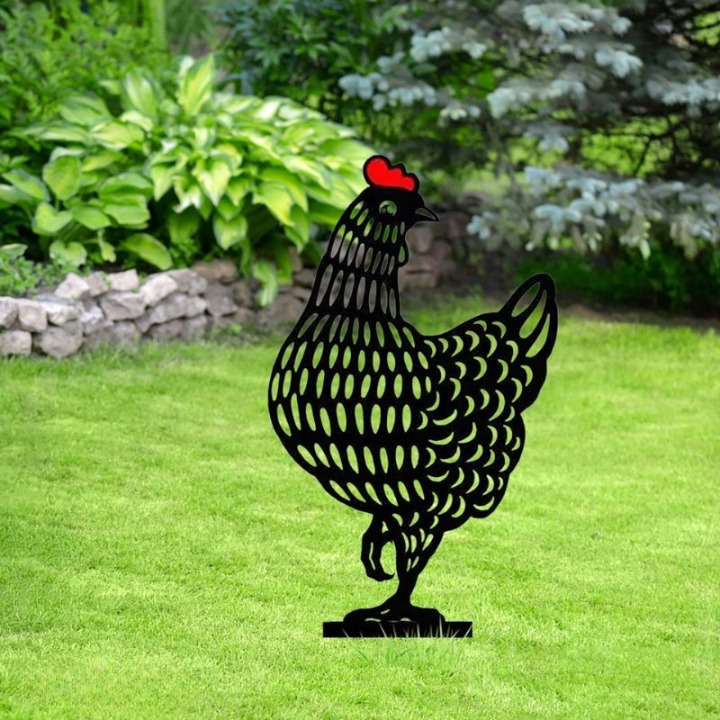 Décoration de jardin en poules - Ensemble de 5