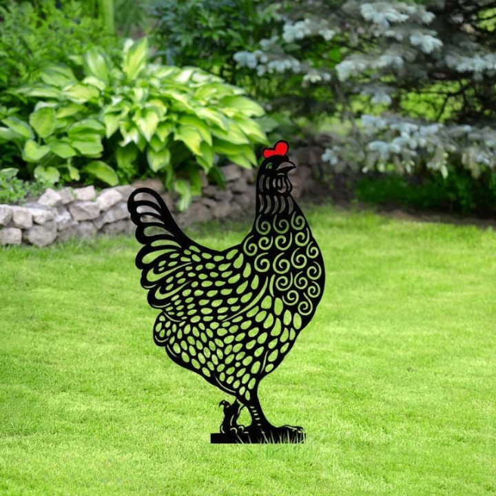 Décoration de jardin en poules - Ensemble de 5