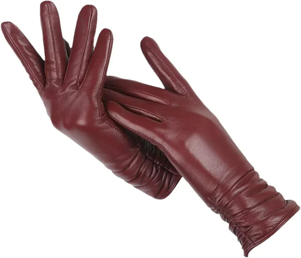 Gants en cuir classiques pour femmes - LuxLeather