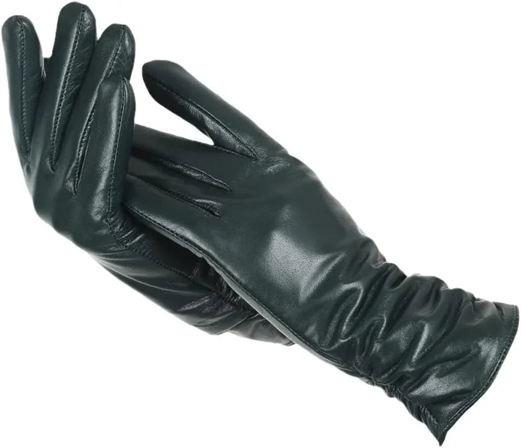 Gants en cuir classiques pour femmes - LuxLeather