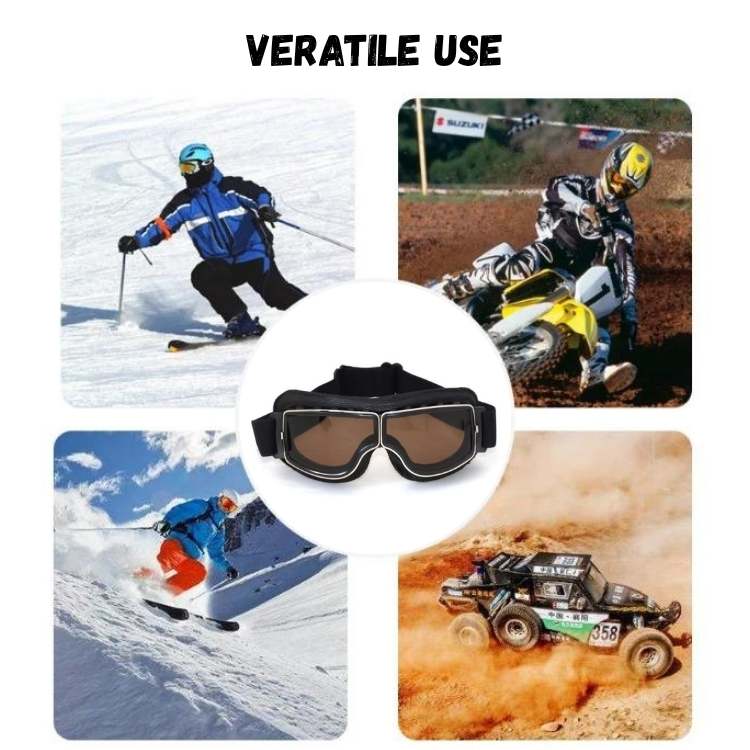 Lunettes de Moto Vintage en Cuir ClassicRide