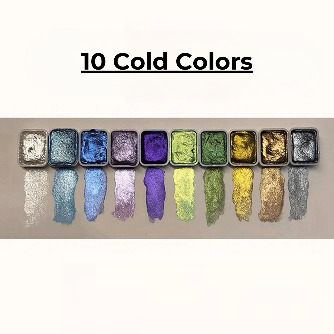 Aquarelle nacrée – Brillance intense et teintes radieuses