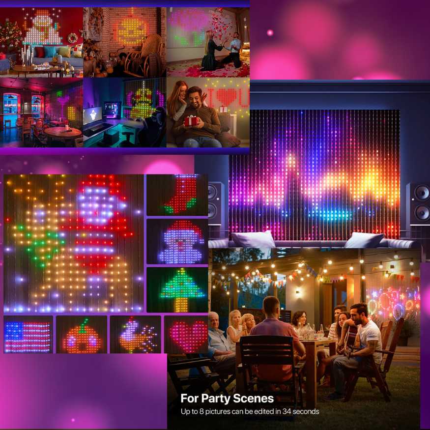 Lumières Synchronisées Rideau LED ColorWave