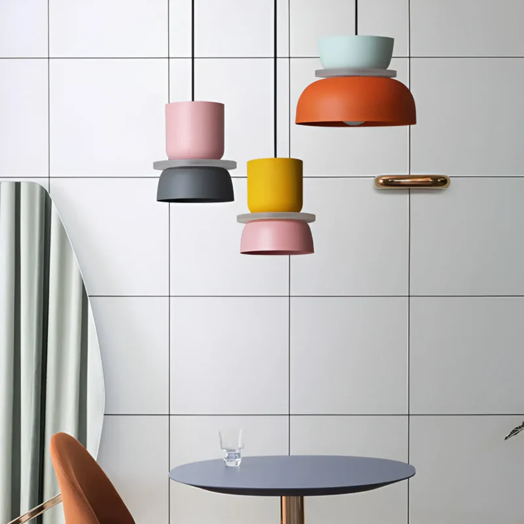 Lustre LED Macaron Coloré et Tendance - VividGlow