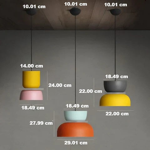 Lustre LED Macaron Coloré et Tendance - VividGlow