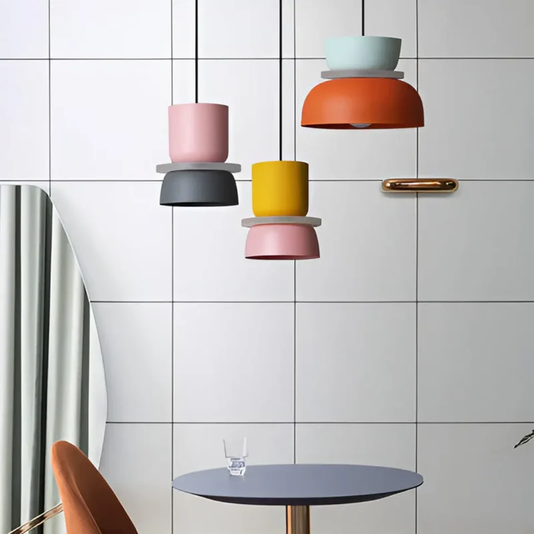 Lustre LED Macaron Coloré et Tendance - VividGlow