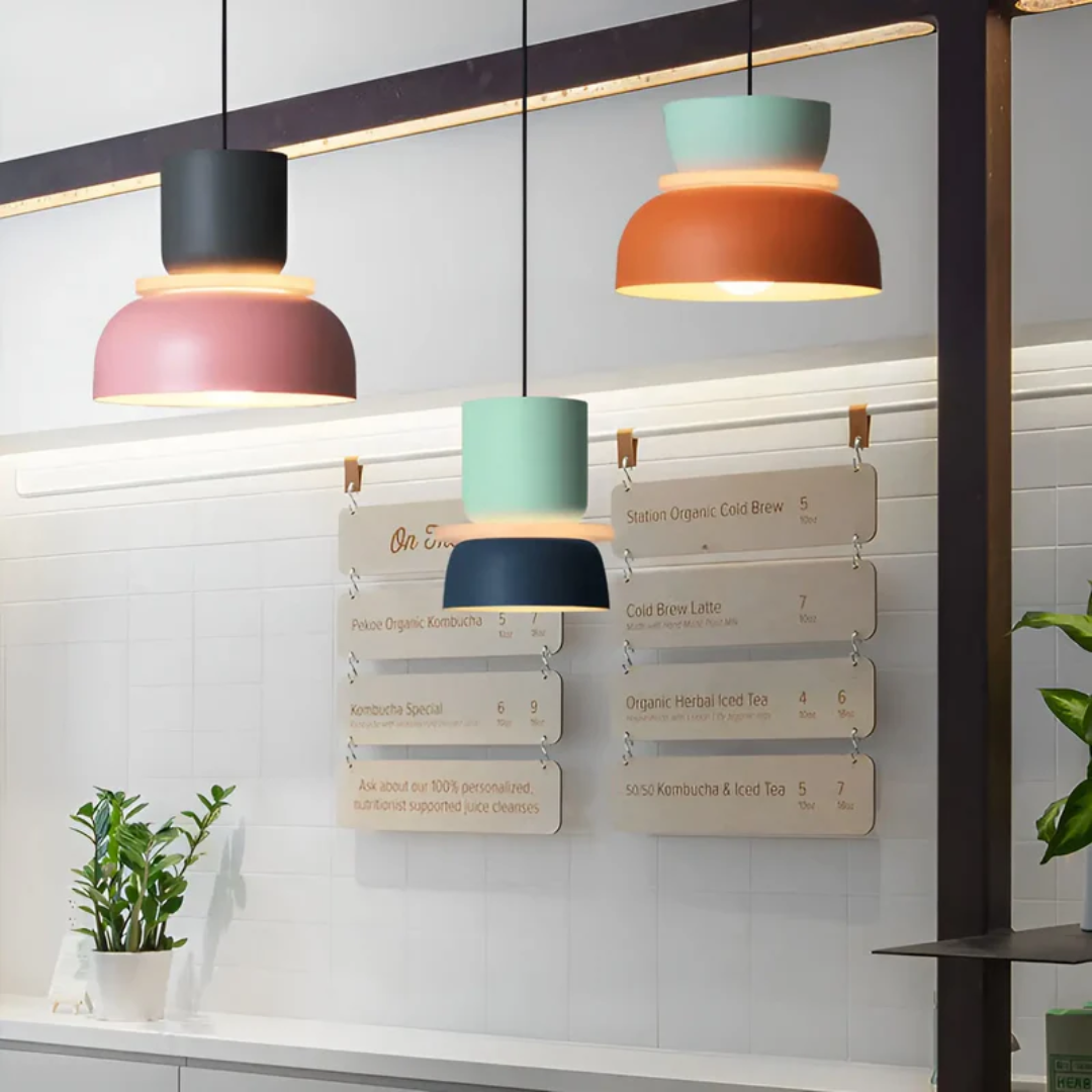 Lustre LED Macaron Coloré et Tendance - VividGlow