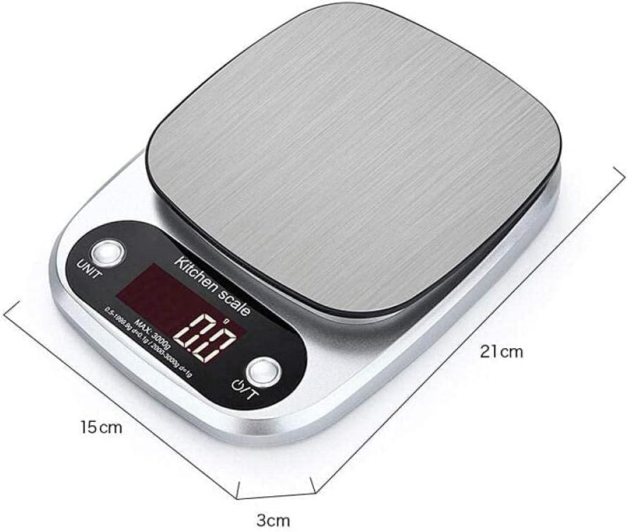 Balance de Cuisine Haute Précision en Acier Inoxydable 0.1g