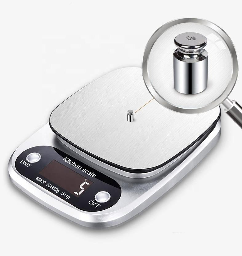 Balance de Cuisine Haute Précision en Acier Inoxydable 0.1g